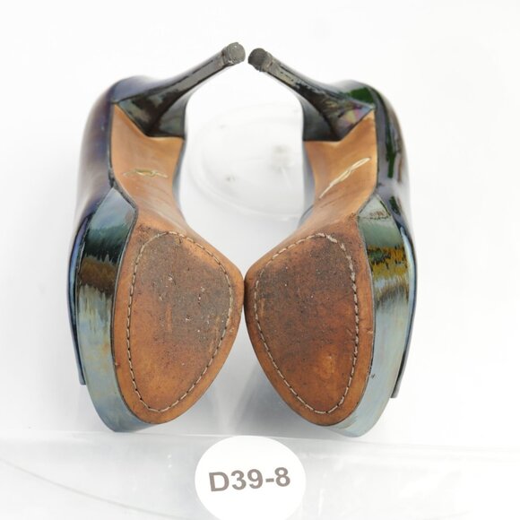 Brian Atwood Womens Bambola Pumps Size 6 Black Color Change Platform Heel Shoes - Picture 8 of 15